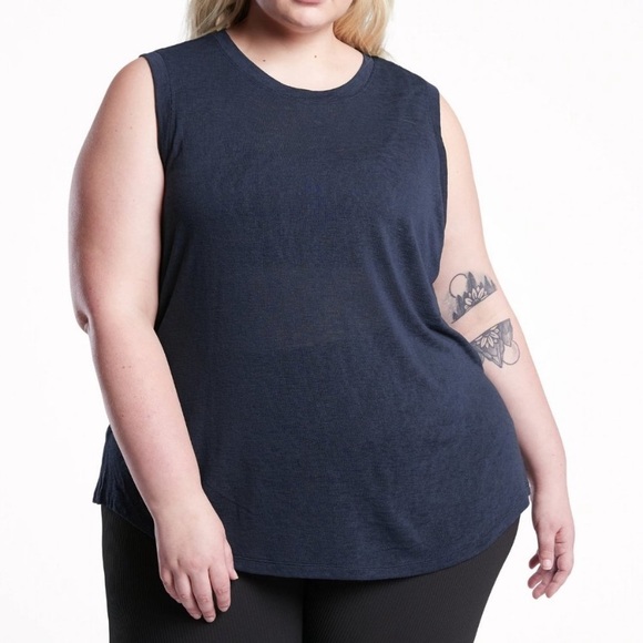 Athleta breezy tank 2x navy - Picture 2 of 6